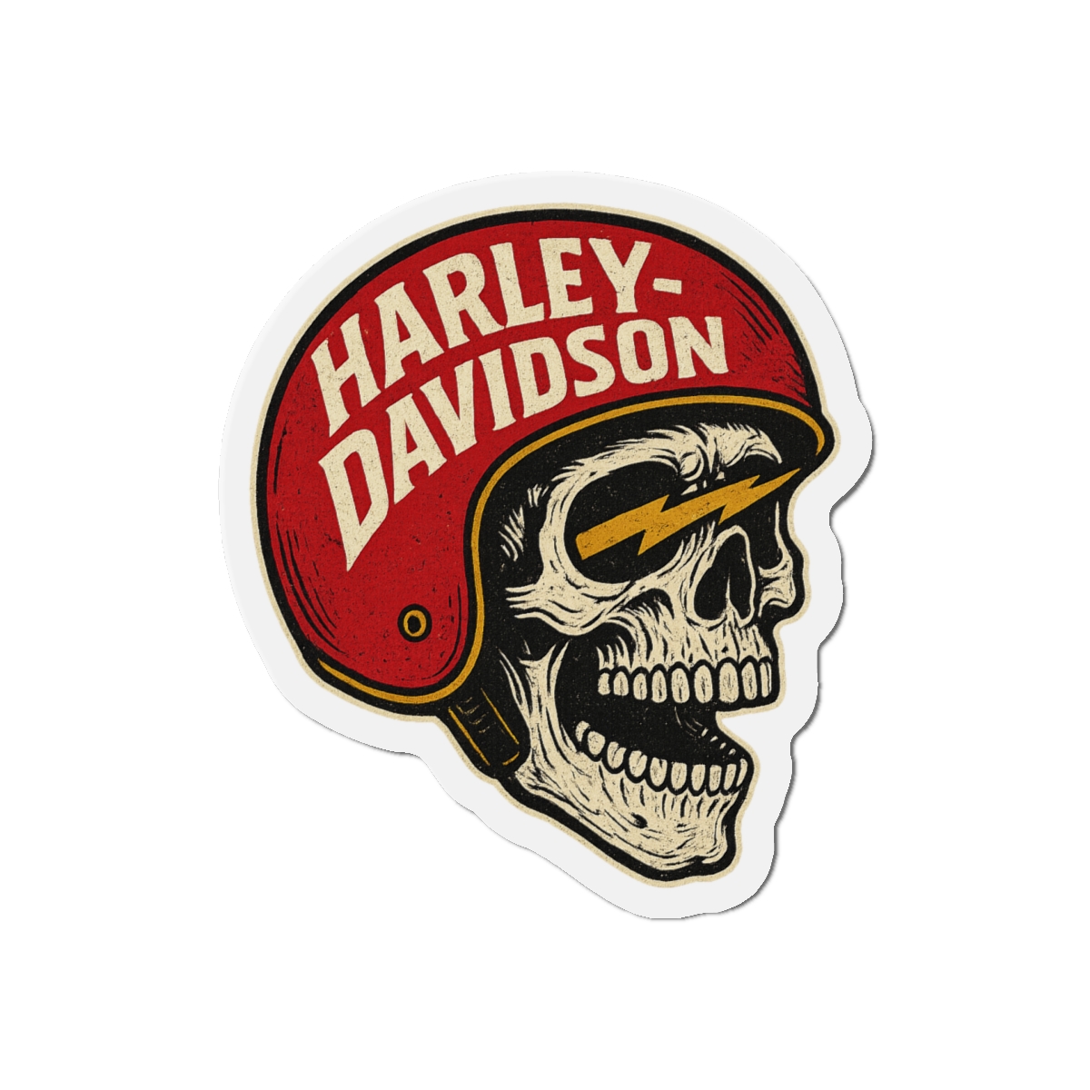 Harley Davidson Skull Magnet - alternate angle 2, merchandise